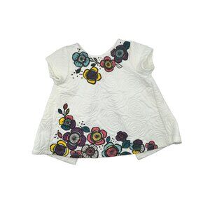 First Impressions Floral Dress, 6-9 Months, White,‎ Textured, Soft and Stylish